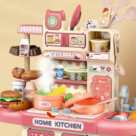 Kids Dream Kitchen Set Toy with Running Water & Steam – Educational Cooking Playset for Kids
