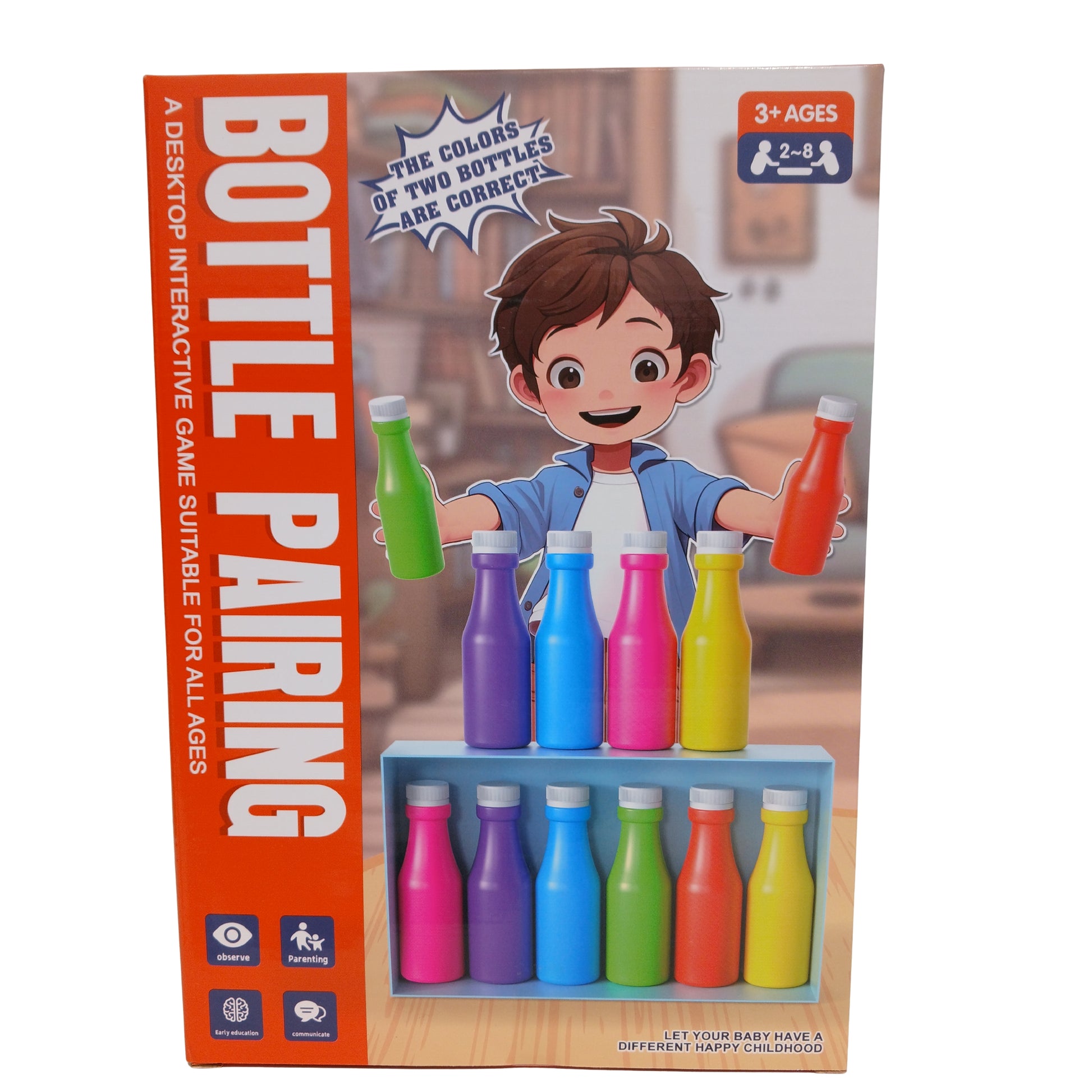 Bottle pairing color matching educational toy for kids