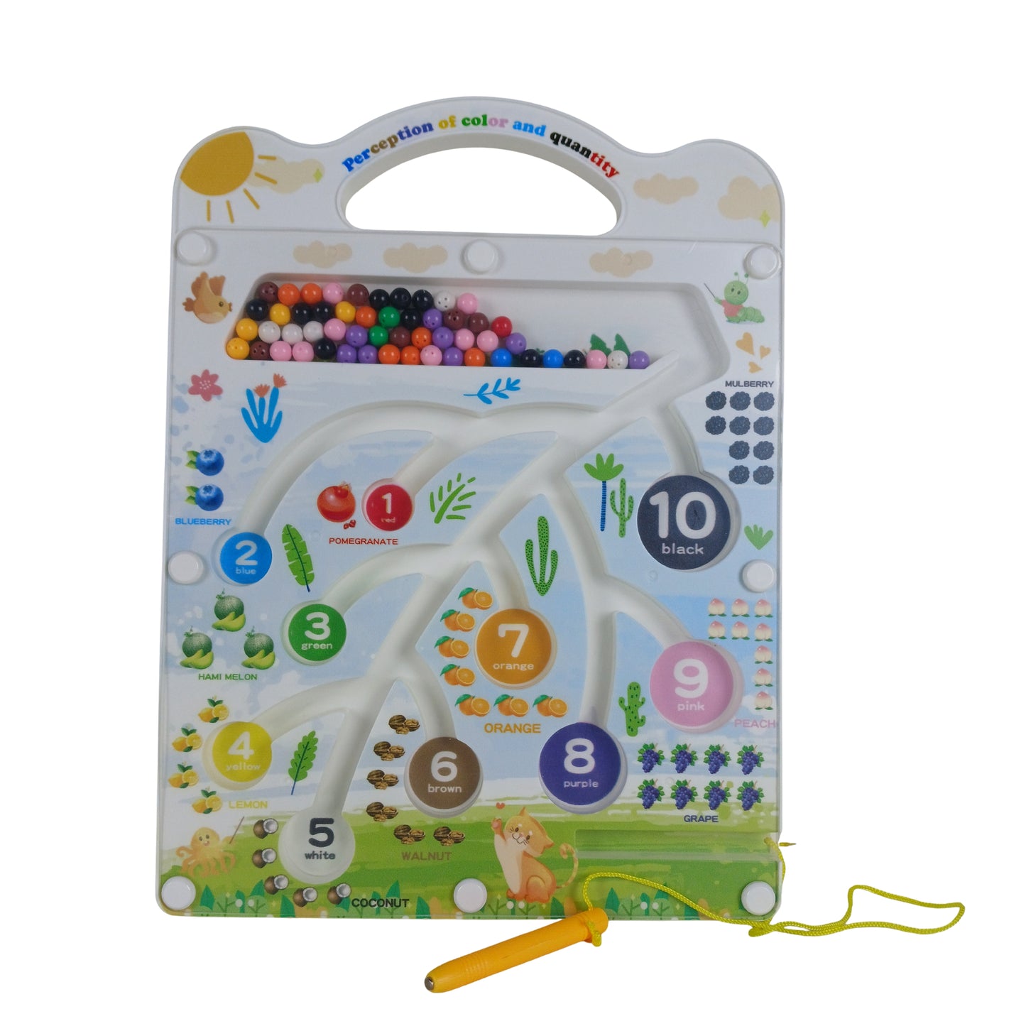 🧲🍎Magnetic Maze  Board Toy 🧠 | Numbers &amp; Colors Learning Game for Kids (3+ Years)