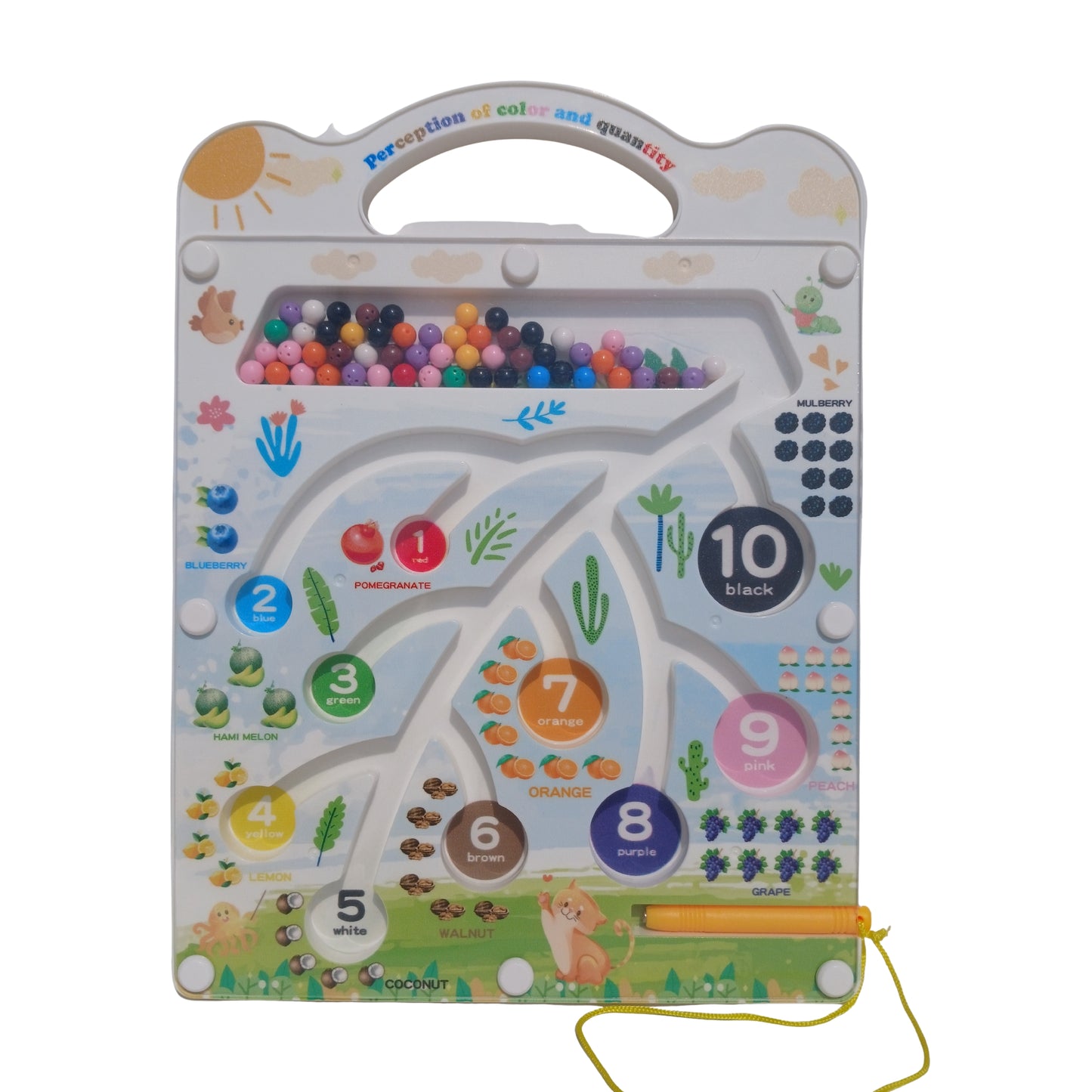 🧲🍎Magnetic Maze  Board Toy 🧠 | Numbers &amp; Colors Learning Game for Kids (3+ Years)