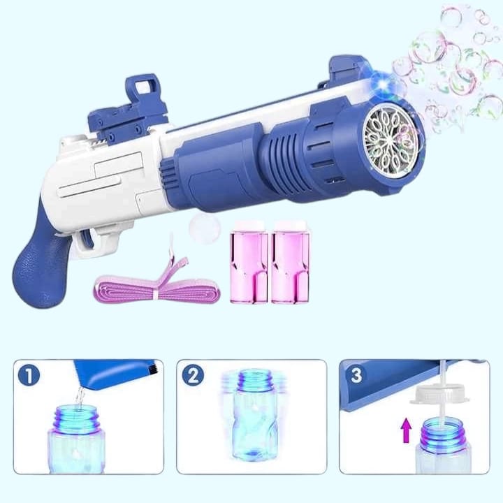 🫧🔫Electric Bubble Gun Shotgun for Kids – Automatic Bubble Blaster Toy