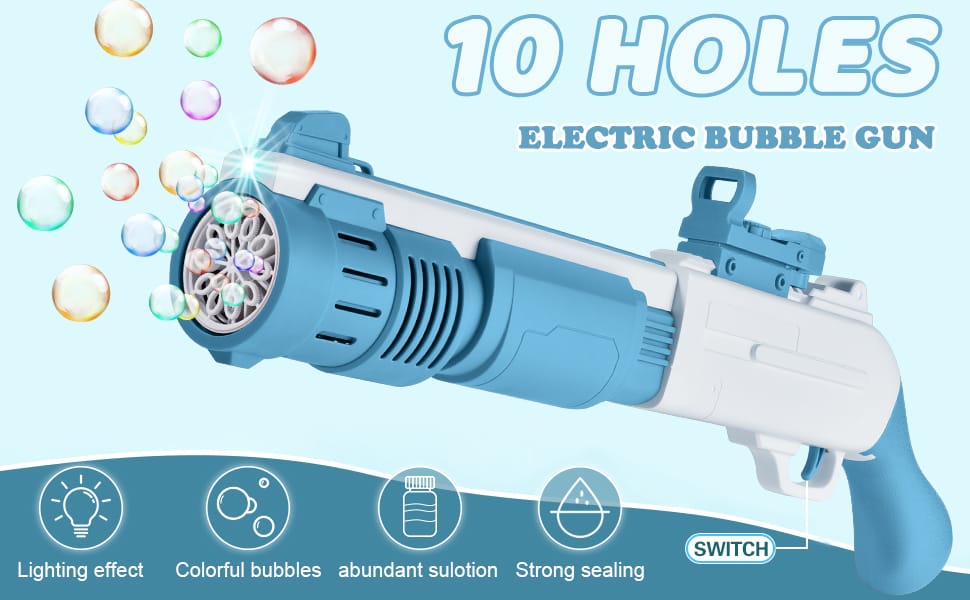 🫧🔫Electric Bubble Gun Shotgun for Kids – Automatic Bubble Blaster Toy