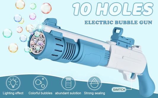 🫧🔫Electric Bubble Gun Shotgun for Kids – Automatic Bubble Blaster Toy