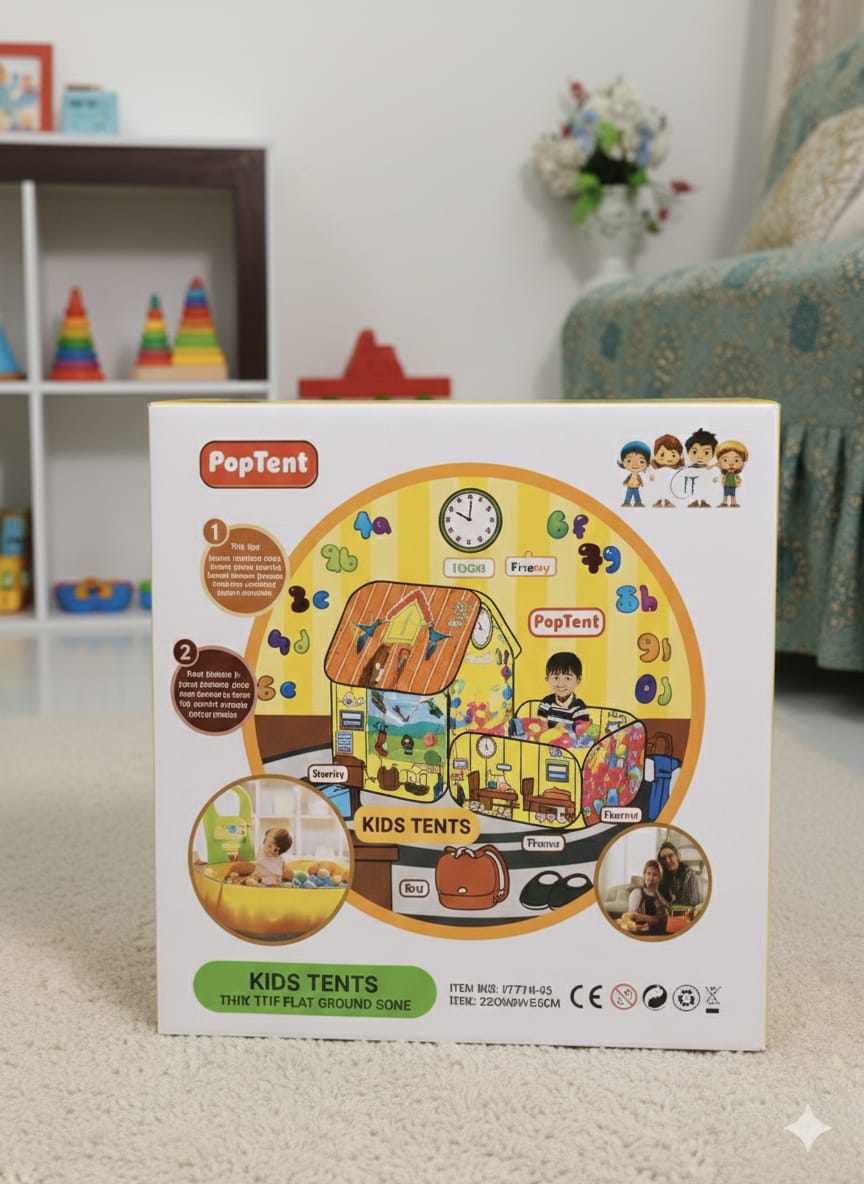 Pop-Up Kids Tent House | Indoor & Outdoor Play Tent for Kids | Foldable Children Play House