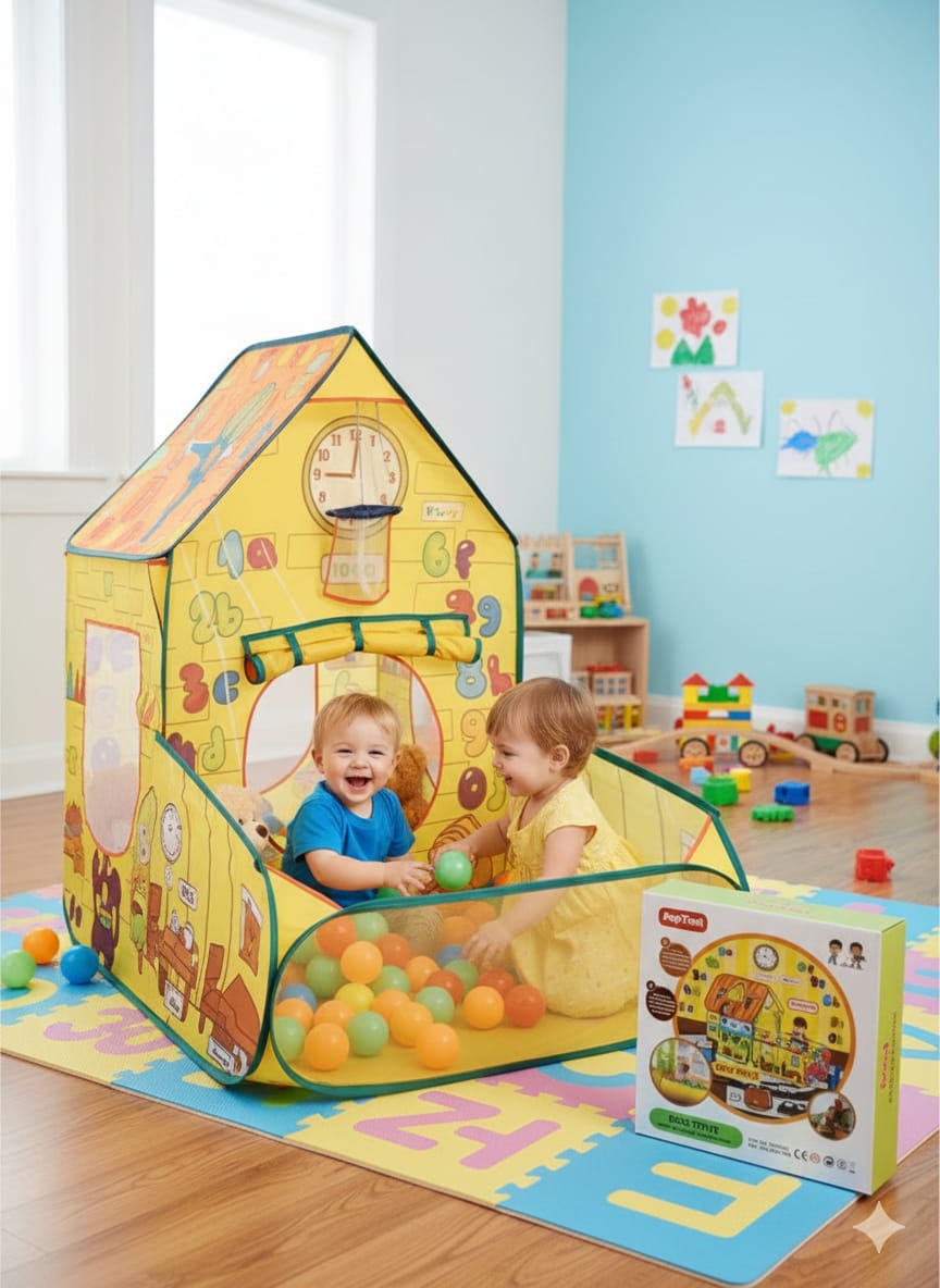 Pop-Up Kids Tent House | Indoor & Outdoor Play Tent for Kids | Foldable Children Play House