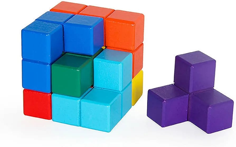 🧩🪵 Wooden Blocks 3D Mind Game Toy
