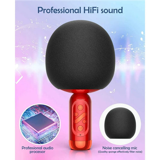Karaoke Microphone with Speaker – Wireless Bluetooth Magic Voice Changer Mic with Speaker for Kids & Adults