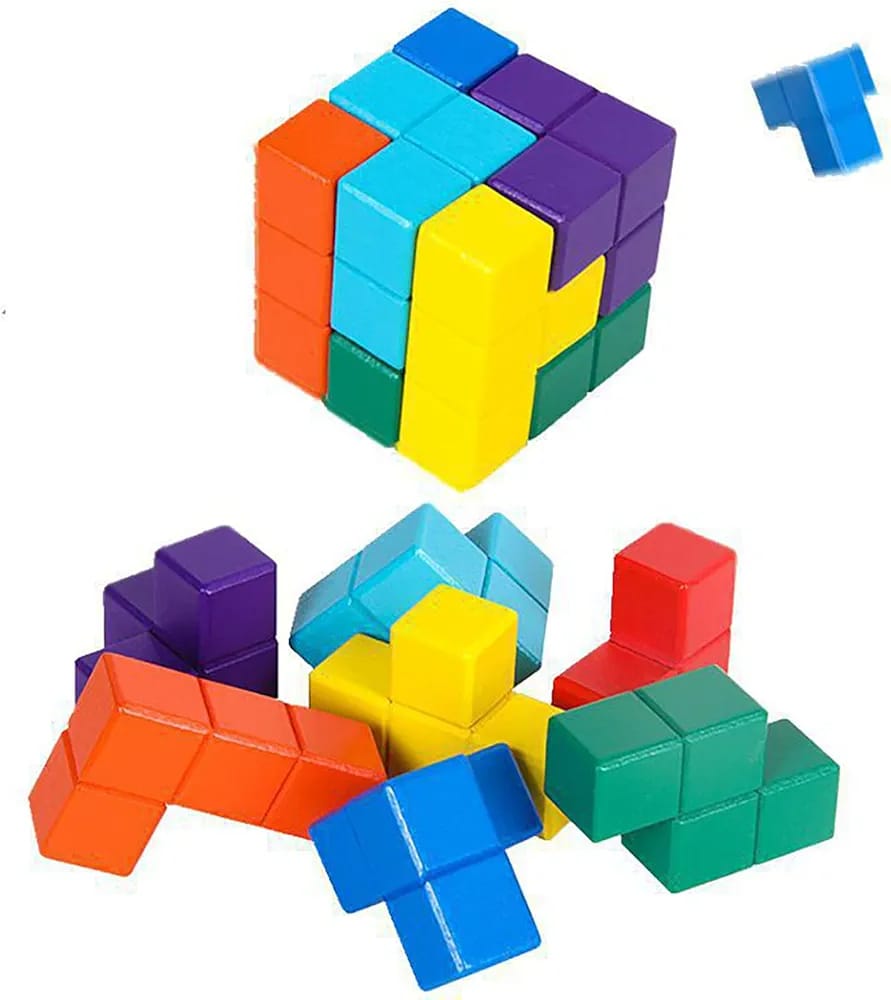 🧩🪵 Wooden Blocks 3D Mind Game Toy