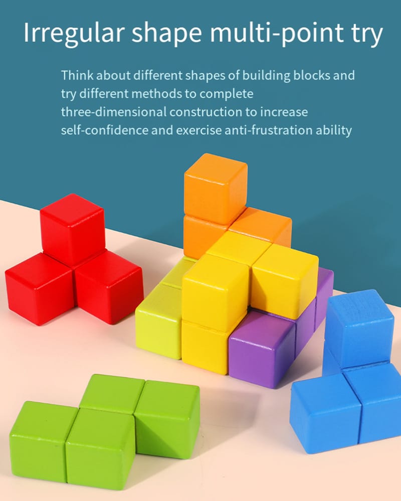 🧩🪵 Wooden Blocks 3D Mind Game Toy