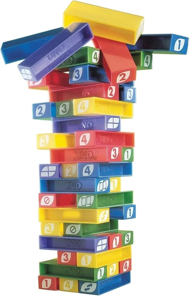 UNO Stacko Jenga Balance Game for Kids & Family