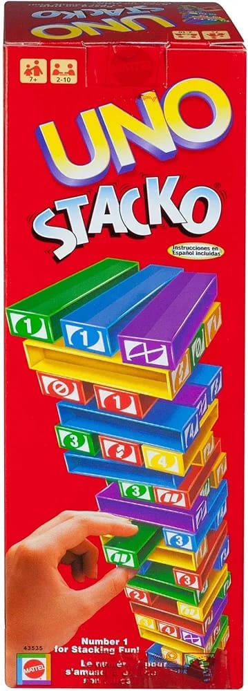 UNO Stacko Jenga Balance Game for Kids & Family