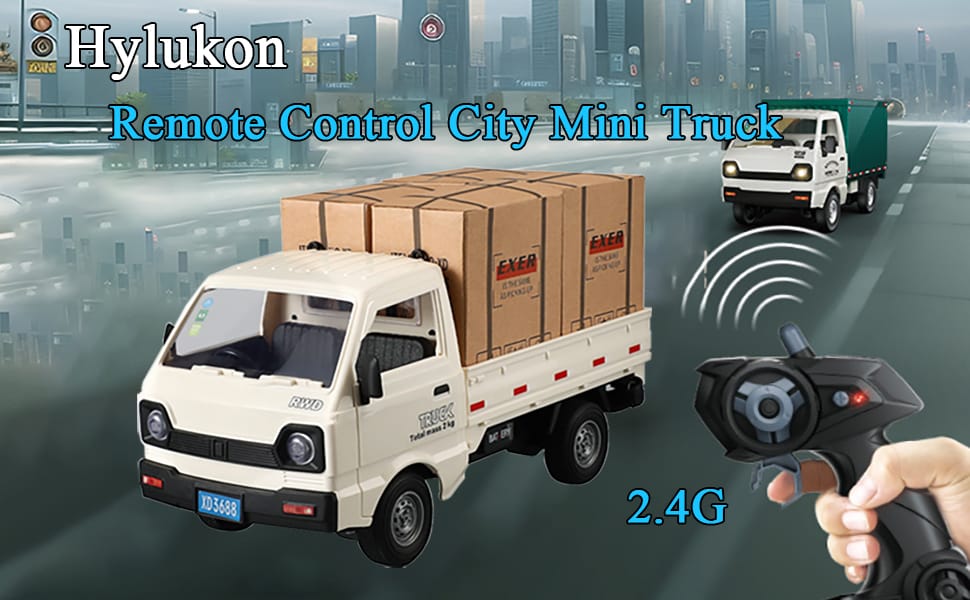 🚚 RC Truck Toy 1:16 Scale | 2.4GHz Remote Control Car | Spray Effect | LED Lights | Rechargeable Battery