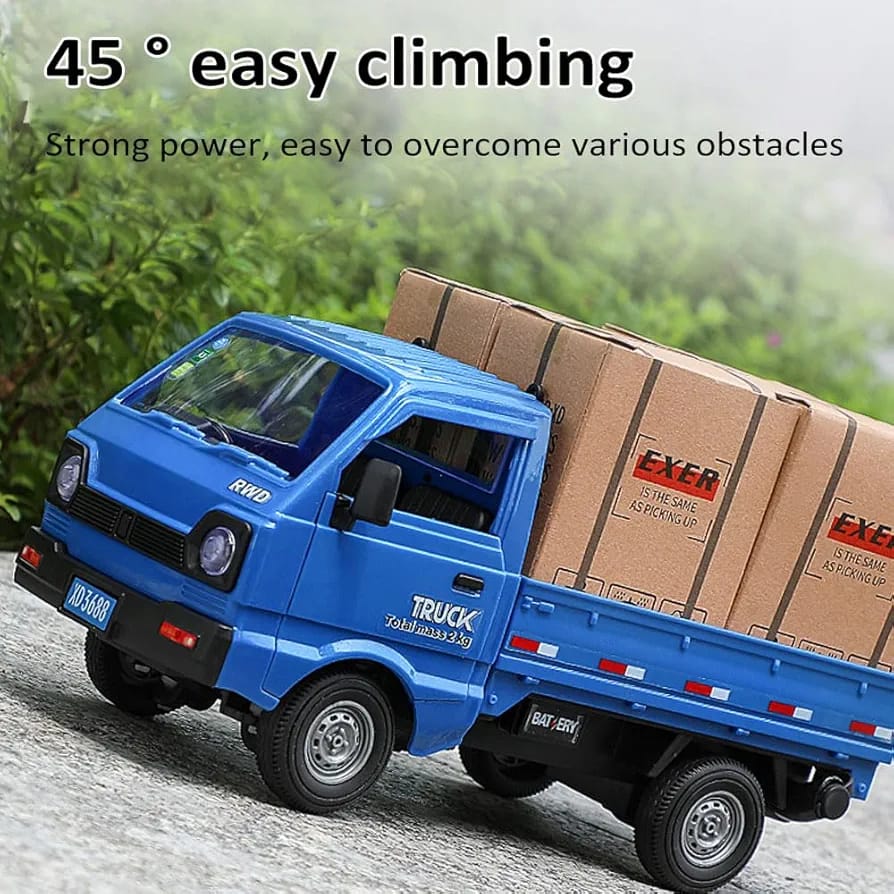 🚚 RC Truck Toy 1:16 Scale | 2.4GHz Remote Control Car | Spray Effect | LED Lights | Rechargeable Battery