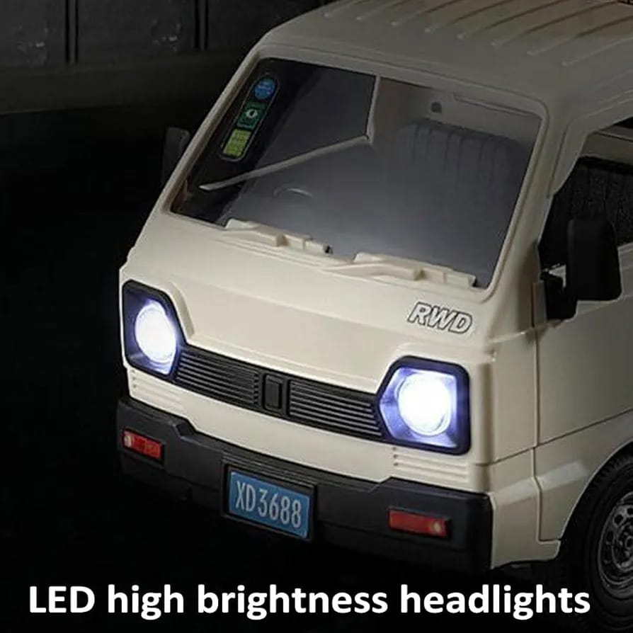 🚚 RC Truck Toy 1:16 Scale | 2.4GHz Remote Control Car | Spray Effect | LED Lights | Rechargeable Battery