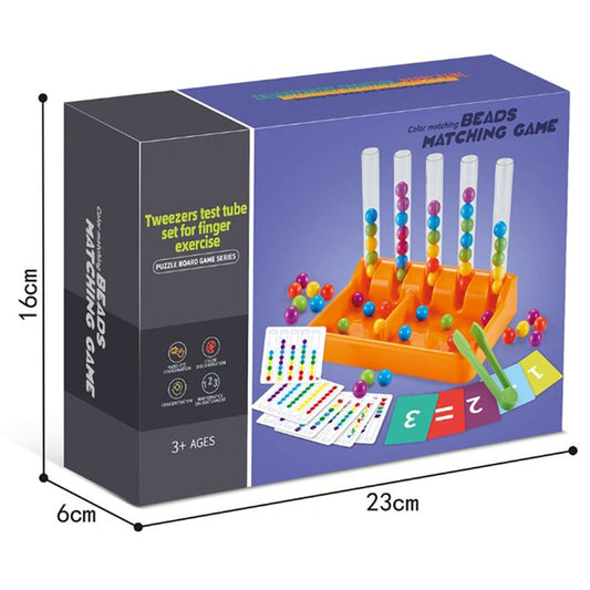 Color Sorting Rainbow Beads Matching Game | Montessori Educational Toy for Kids | Math & Fine Motor Skills Toy (3+ Years)